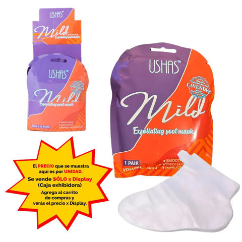 Imagen de Mascara Ushas exfoliante para pies-lavanda-