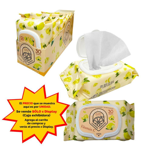 Imagen de Toallas desmaquillante Ushas- Limon - 30 lienzos