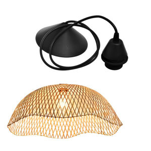 Imagen de Lámpara De Techo Bambu + Porta lámpara Incluye conexión eléctrica