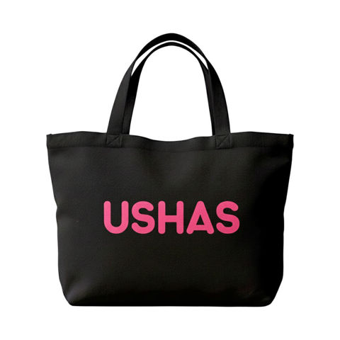 Imagen de Bolso Ushas en tela con asas para colgar.