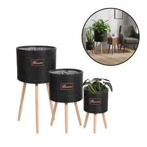 Imagen de Porta macetas - Set x 3 piezas Estilo Boho Rustico