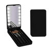 Imagen de Espejo de maquillaje con luz led y set de brochas 360º