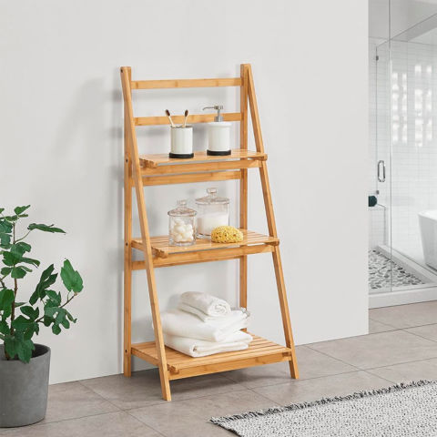 Imagen de Repisa bambu tipo escalera 3 estantes