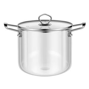 Imagen de Olla de vidrio borosilicato y acero inox-5,5lts. Resistente