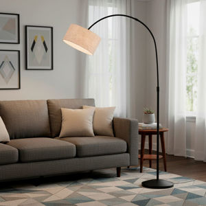 Imagen de Lampara de pie con pantalla altura regulable 155 a 185cm