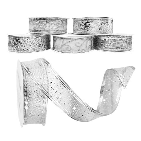 Imagen de Navidad cinta C/U - 2,5cmx2,7m- varios diseños plata