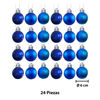 Imagen de Navidad bolas 6cm-caja por 24pc-azules-caja pvc