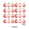 Imagen de Navidad bolas 6cm-caja por 24pc-rosa-dorado-caja pvc