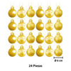 Imagen de Navidad bolas 6cm-caja por 24pc-dorado-caja pvc