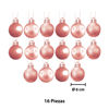 Imagen de Navidad bolas 6cm-caja por 16pc-rosa-dorado-caja pvc