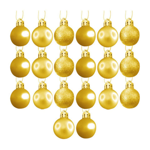 Imagen de Navidad bolas 5cm-caja por 20pc-dorado-caja