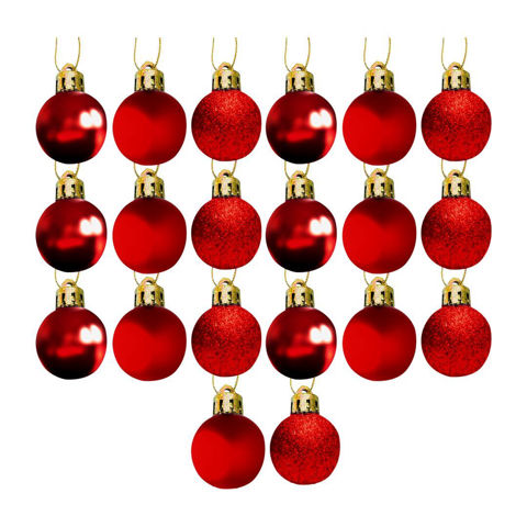 Imagen de Navidad bolas 5cm-caja por 20pc-rojo-caja