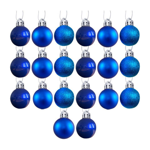 Imagen de Navidad bolas 5cm-caja por 20pc-azul-caja
