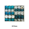Imagen de Navidad bolas surtidas-lisas y caladas-6cm-caja por 30pc-azu
