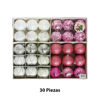 Imagen de Navidad bolas surtidas -6cm-caja por 30pc-rosa y plata