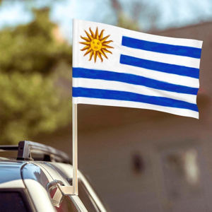 Imagen de Bandera de Uruguay Ideal para auto 45x30cm.