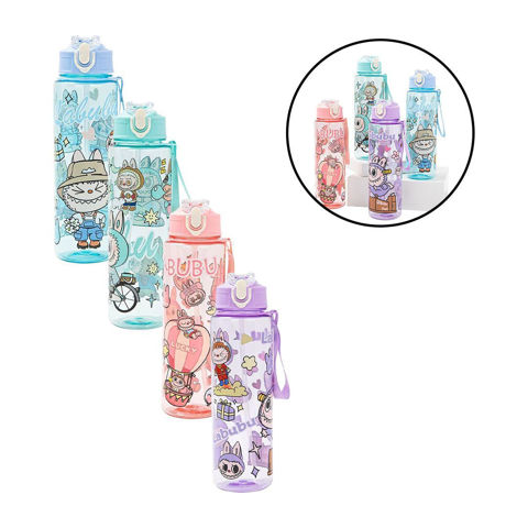 Imagen de Botella plastica 800ml. con tapa sorbito - Diseños surtidos.