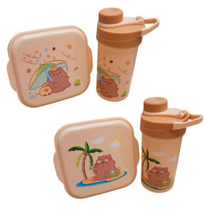 Imagen de Set vianda + vaso con sorbito Diseño infantil