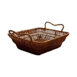 Imagen de Canasta tipo ratan-rectangular profunda-2 asas