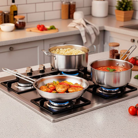 Imagen de Juego de ollas y sarten - Total 5 piezas