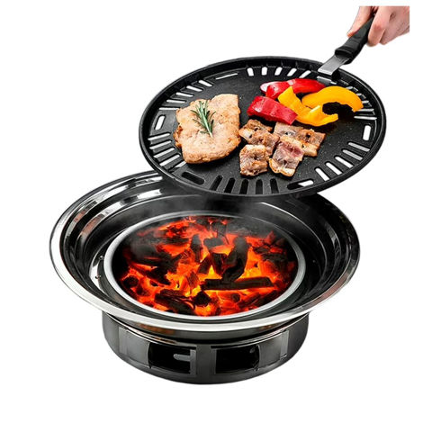 Imagen de Brasero Parrillín Brasero de Mesa - Barbacoa Portátil Mesa Camping