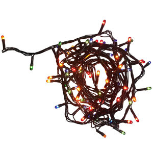 Imagen de Navidad 100 luces arroz multicolor- cable 4 mts verde