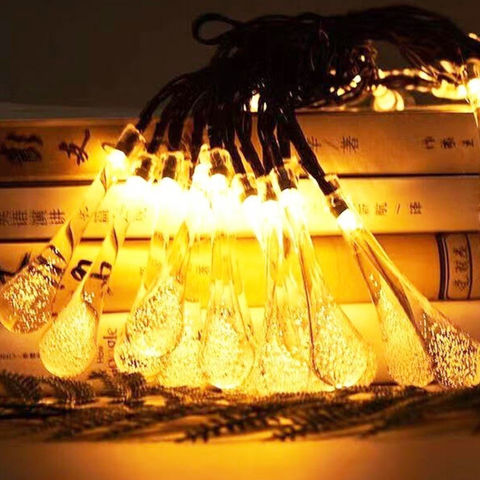 Imagen de Guirnalda Solar 20 luces cálidas Forma gota / lagrimas 5 Metros