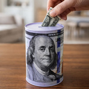 Imagen de Alcancia lata del dólar