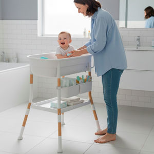 Imagen de Bañito para Bebé con cambiador, estante , desague y organizador