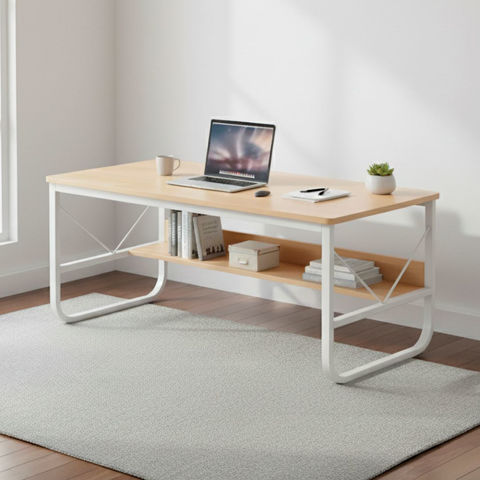 Imagen de Escritorio estilo Industrial  Con  estante  - Calidad Premium