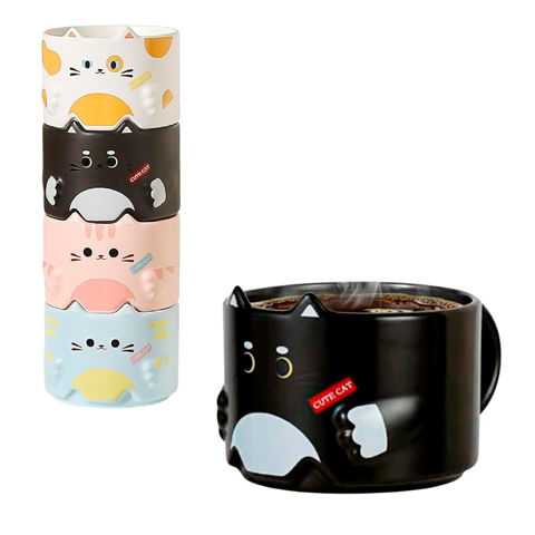 Imagen de Taza de ceramica con forma de gato  C/U