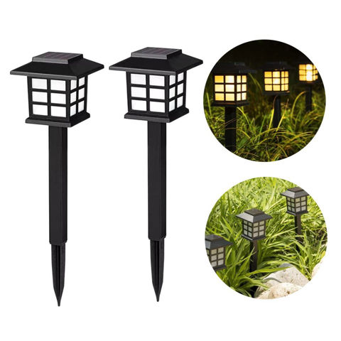 Imagen de Lampara tipo farol solar para jardin-estaca