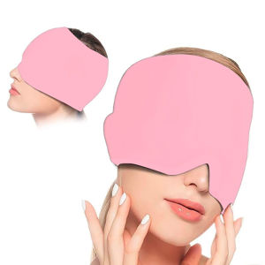 Imagen de Máscara compresa Gel frío alivia Migraña Dolor de cabeza