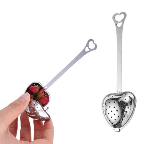 Imagen de Infusor de té  en acero inoxidable Diseño Corazón