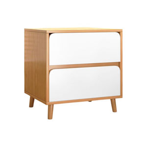 Imagen de Mesa de luz en madera - Con 2 cajones