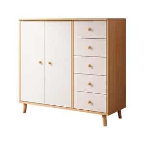 Imagen de Cómoda Cajonera Aparador 2 puertas con estantes y 5 cajones-