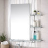Imagen de Espejo de pared para baño con estantes-decorado-70x50cm.