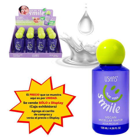 Imagen de Agua micelar Ushas vegana -Smile Aloe - UME001-1