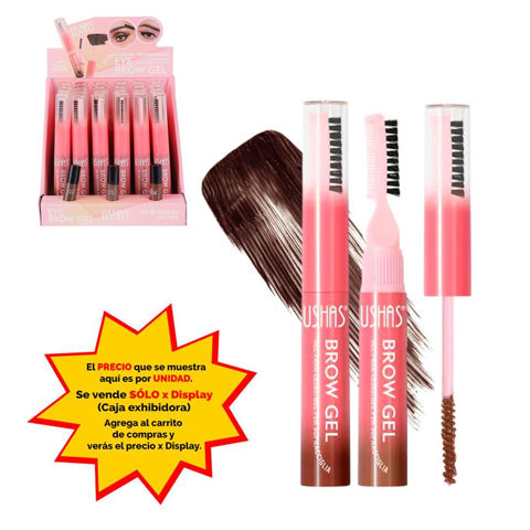 Imagen de Gel Ushas para cejas-pincel aplicador y peine-UC155-MIX