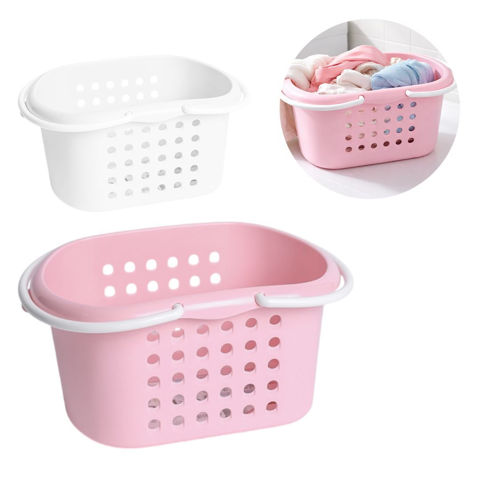 Imagen de Canasto con 2 asas-plastico calado-23,5x15x11cm.