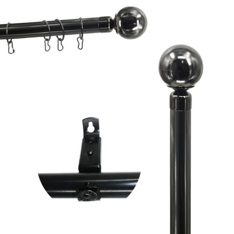 Imagen de Barrote para cortina Con puntero 1-2 mts Incluye 16 argollas