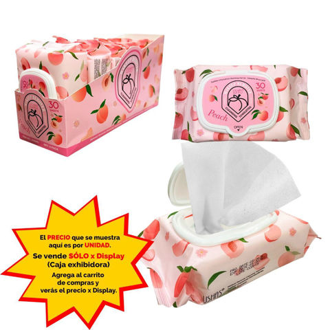 Imagen de Toallas desmasquillantes Ushas-durazno-