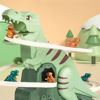 Imagen de Dinosaurio escalador-deslizante con musica en caja