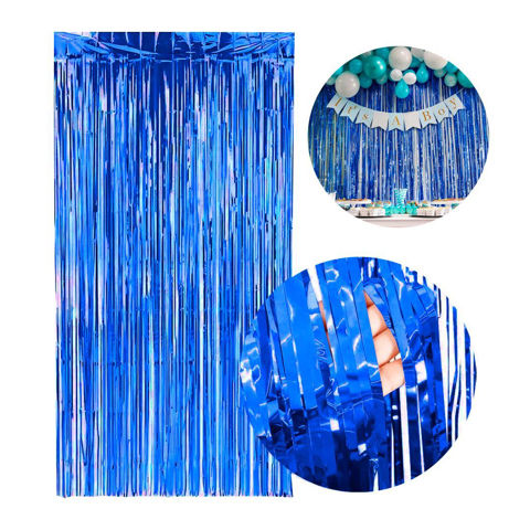 Imagen de Cortina de flecos metalizados-color