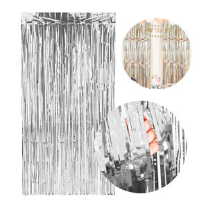 Imagen de Cortina de flecos metalizados-color