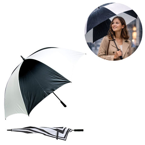 Imagen de Paraguas blanco y negro - 70cm.
