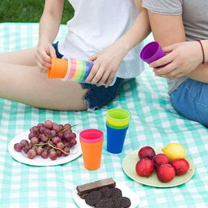 Imagen de Vasos plasticos arcoiris-set en estuche