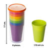 Imagen de Vasos plasticos arcoiris-set en estuche