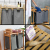 Imagen de Organizador de bamboo con cestos para la ropa
