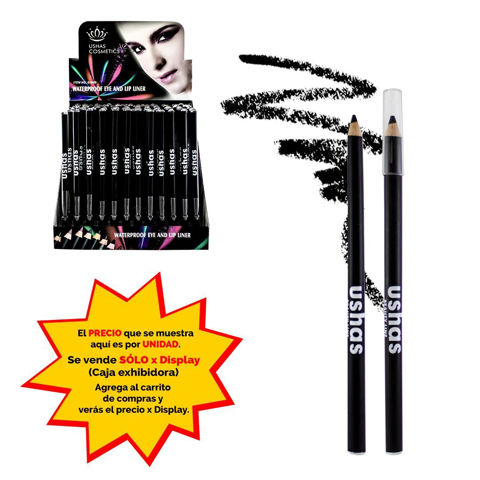 Imagen de Lápiz delineador de ojos en color negro Ushas